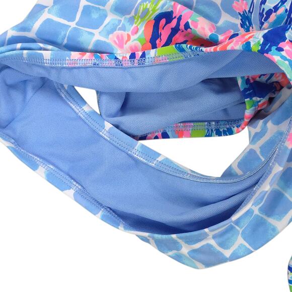 Lilly Pulitzer Isle Lattice One Piece Swimsuit Hidden Treasure NEW TAG REMOVED - Picture 8 of 9